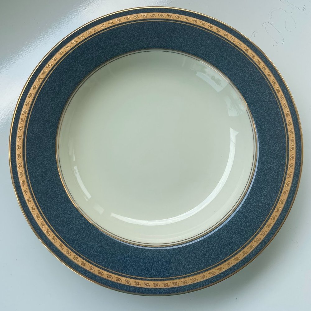 Mikasa Grande Ivory Pattern Imperial Blue Lapis& Border Gold Soup Bowl